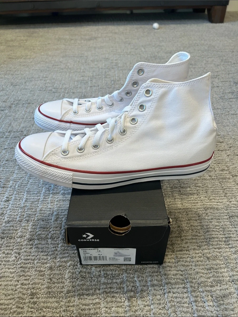 Converse Chuck Taylor All Star Hi Top Sneaker White 10 - Picture 3 of 7